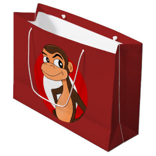 Sacola Para Presentes Grande Cartoon chimp grande saco de presentes