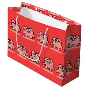 Sacola Para Presentes Grande Cartoon Engraçado Criança do Ano Escolher Cor L Pr