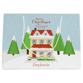 Sacola Para Presentes Grande Casa Aberta de Natal