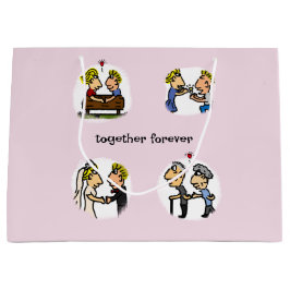 Sacola Para Presentes Grande Casal Bonito Junto Para Cartografia Engraçada