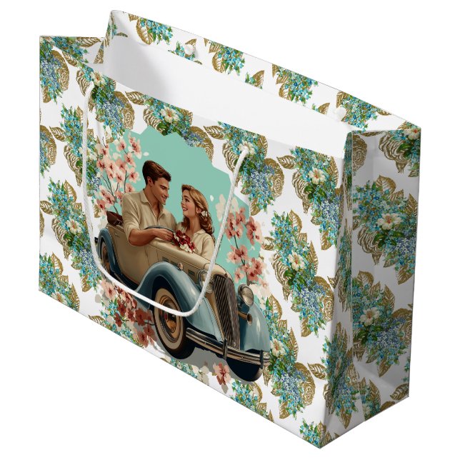 Sacola Para Presentes Grande Casal Clássico  (Frente inclinada)