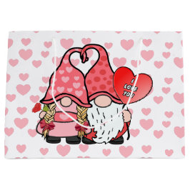 Sacola Para Presentes Grande Casal Gnome