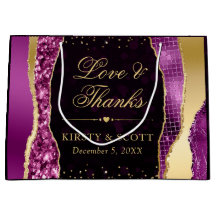 Casamento com Lágrimas de Glam Roxas e Douradas