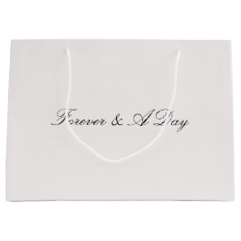 Sacola Para Presentes Grande Casamento de Citação Personalizada Stone Blush For