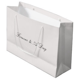 Sacola Para Presentes Grande Casamento de Citação Personalizada Stone Blush For