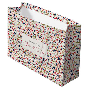 Sacola Para Presentes Grande Casamento De Paisley De Paisley Artístico De Luxo