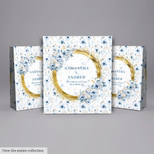 Sacola Para Presentes Grande Casamento Dourado de Boho Dusty com Aquarela Elega