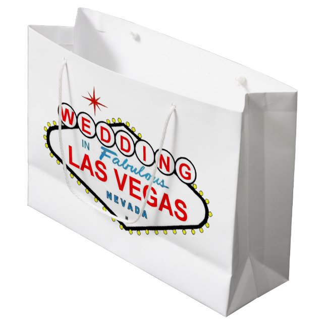 SACOLA PARA PRESENTES GRANDE CASAMENTO EM LAS VEGAS GIFT BAG (Frente inclinada)