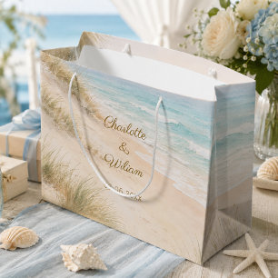 Sacola Para Presentes Grande Casamento na praia costeira