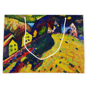 Sacola Para Presentes Grande Casas em Murnau, Wassily Kandinsky