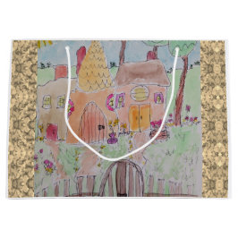 Sacola Para Presentes Grande Casas Whimsical Vencidas