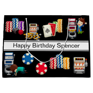 Sacola Para Presentes Grande Casino personalizado