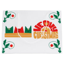 Cat Meowy Natal Feriado Gift Bag