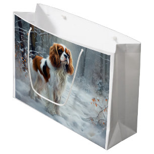 Sacola Para Presentes Grande Cavalier Rei Deixe Nevar Natal Escovado