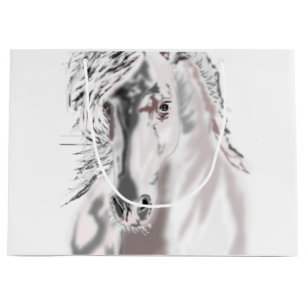 Sacola Para Presentes Grande Cavalo Branco -