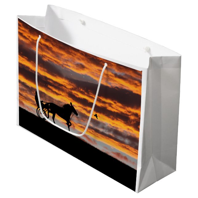 Sacola Para Presentes Grande Cavalo-de-Troia Padrão Gift Bag (Frente inclinada)