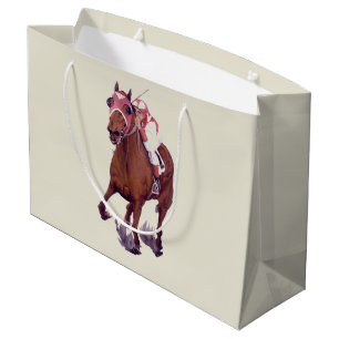 Sacola Para Presentes Grande Cavalo Profundo ganha Raça