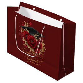 Sacola Para Presentes Grande Celebração de Formatura Elegante • Grafia Dourada
