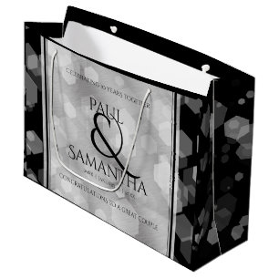 Sacola Para Presentes Grande Celebração do Aniversário de Casamento de 10 Tin