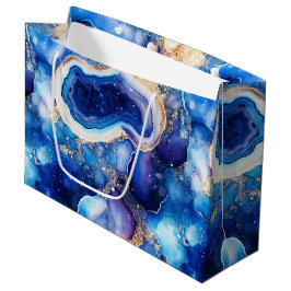 Sacola Para Presentes Grande Celestial Agate | Abstract Geode Stone Pattern