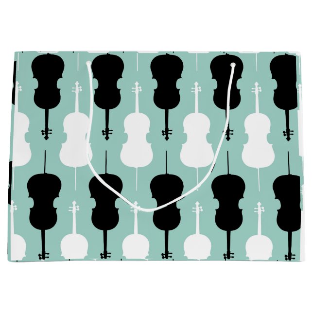 Sacola Para Presentes Grande Cello Pattern (Frente)