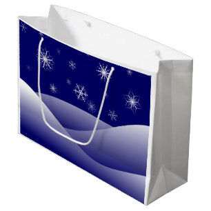 SACOLA PARA PRESENTES GRANDE CENA DE NEVE DO INVERNO