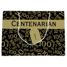 Centenário 100º Aniversário Padrão Preto/Dourado