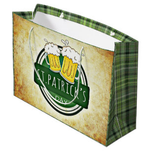 Sacola Para Presentes Grande Cervejas do Dia de São Patrício