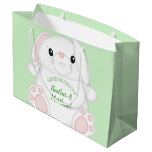 Sacola Para Presentes Grande Chá de fraldas Bunny Rabbit