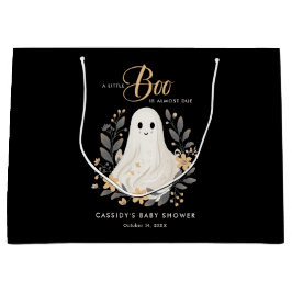 Sacola Para Presentes Grande Chá de fraldas de Halloween do Pequeno Boo Boho