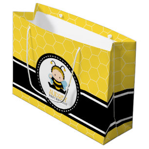 Sacola Para Presentes Grande Chá de fraldas do aniversário do zangão da abel