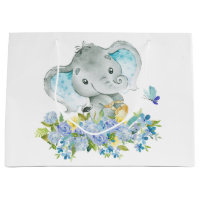 Chá de fraldas Elefante Cheio Saco de Presente