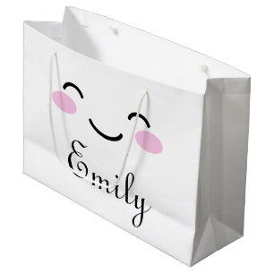 Sacola Para Presentes Grande chá de fraldas personalizado de desenho animado b