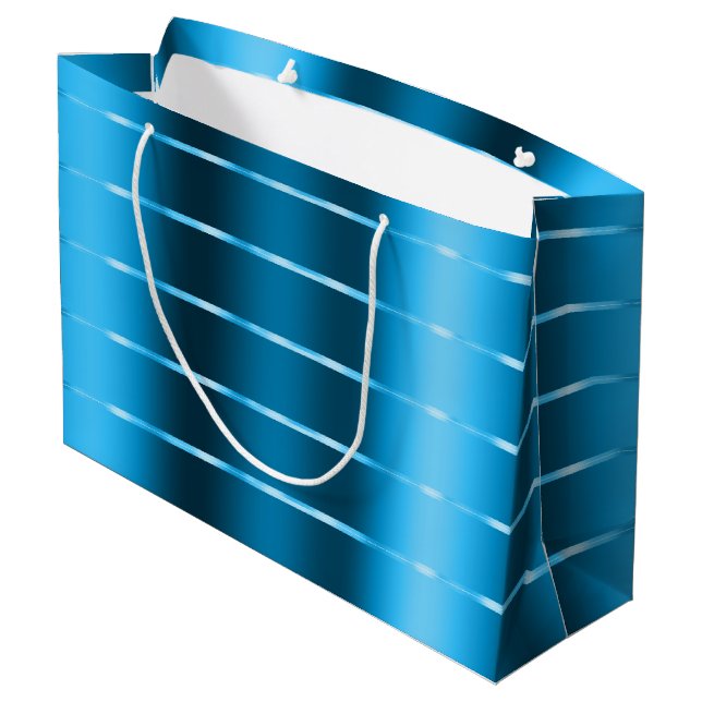 Sacola Para Presentes Grande Chá de Noiva Fita Azul Real (Verso inclinado)