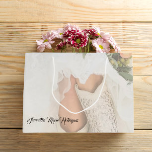 Sacola Para Presentes Grande Chá de panela do Texas Bride em Rhinestone Boots