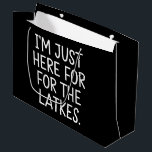 Sacola Para Presentes Grande Chanucá, estou aqui pelos lats judeus<br><div class="desc">Chanucá,  estou aqui para o Feriado Judaico dos Latkes</div>