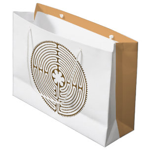 Sacola Para Presentes Grande Chartres Labyrinth estilo antigo + suas ideias