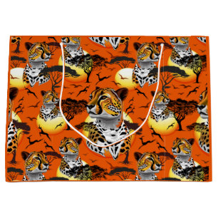 Sacola Para Presentes Grande Cheetah African Feline Wild Animal