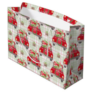Sacola Para Presentes Grande Cheio De Presentes De Carro De Natal Vermelho - Fu