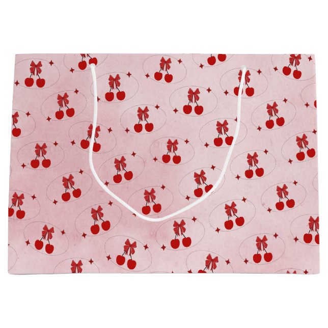 Sacola Para Presentes Grande Cherry (Frente)