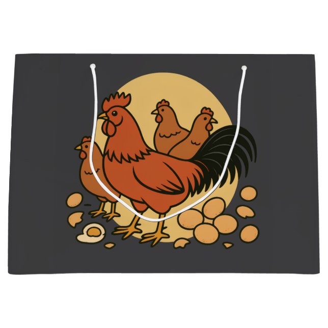 Sacola Para Presentes Grande Chicken Lover Gift Bag (Frente)