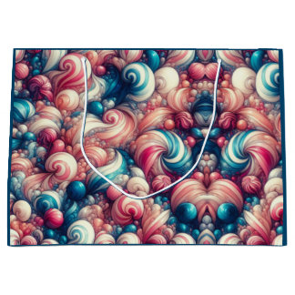 Sacola Para Presentes Grande Chiclete de Algodão Doce