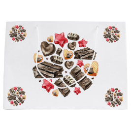 Sacola Para Presentes Grande Choco Candy para Celebrações