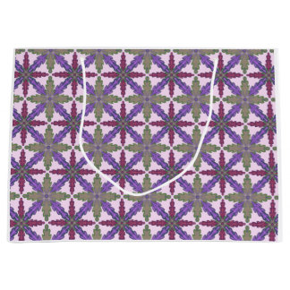 Sacola Para Presentes Grande Christmas Poinsettia Stars gift bag Large