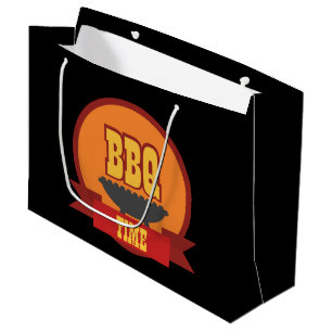 Sacola Para Presentes Grande churrasco legal, festas de arte Large Gift Bag
