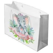 Chuva de Bebê Menina Elefante Fofo