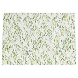 Sacola Para Presentes Grande Chuva de Noiva Folhas Verdes