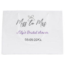 Sacola Para Presentes Grande Chuveiro de noiva de Senhorita para Sra adicionar 