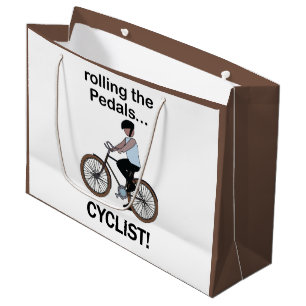 Sacola Para Presentes Grande Ciclista Bicicleta Ciclismo
