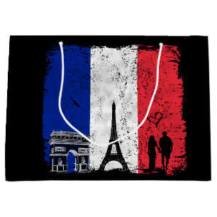 Sacola Para Presentes Grande Cidade de Paris do saco do presente do amor